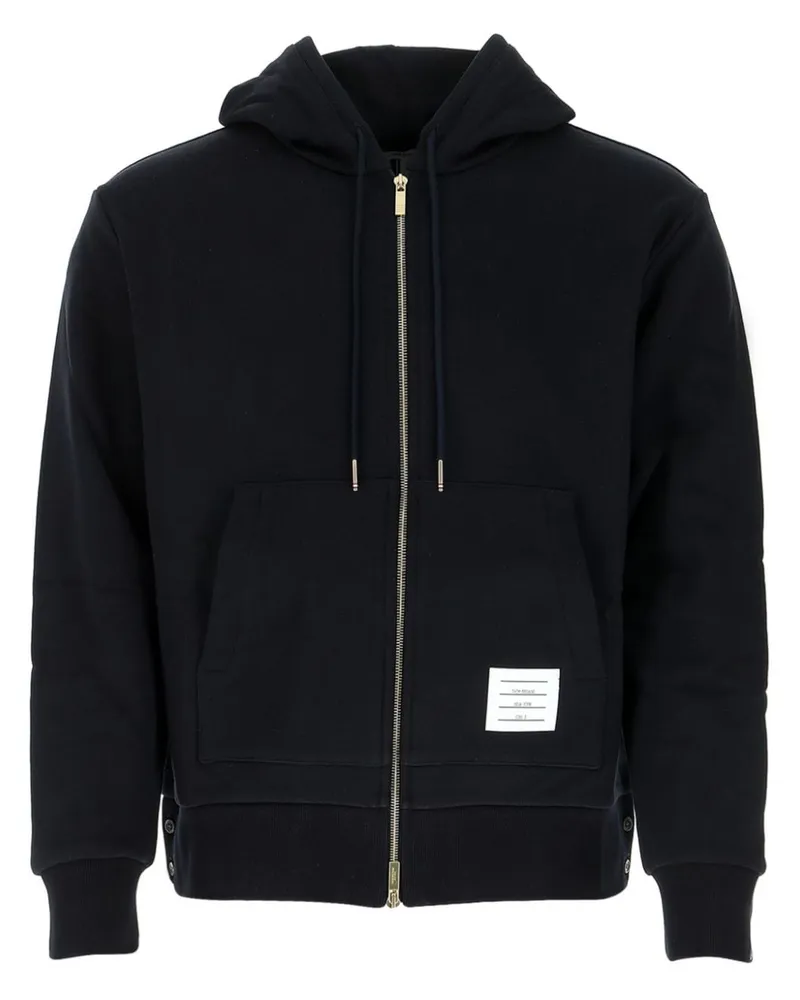Thom Browne Kapuzenjacke mit Streifendetail - Blau Blau