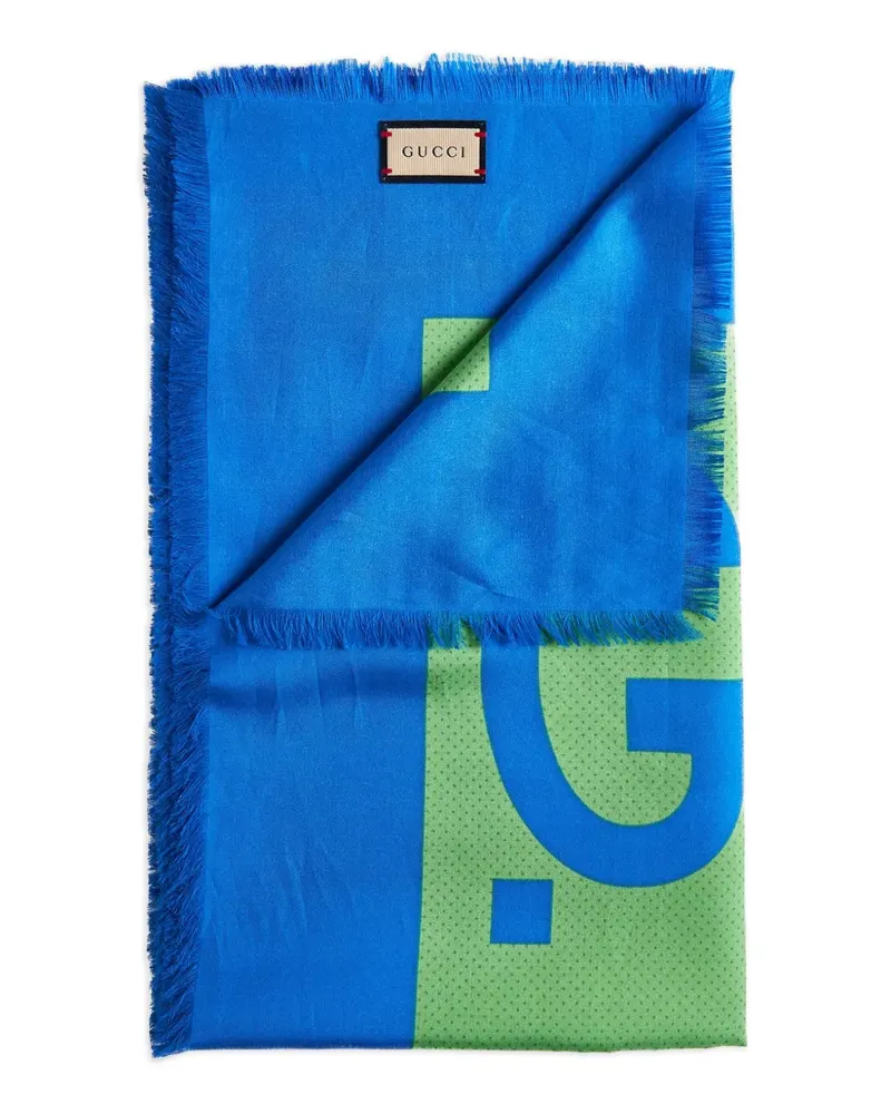 Gucci Schal mit Maxi GG - Grün Grün
