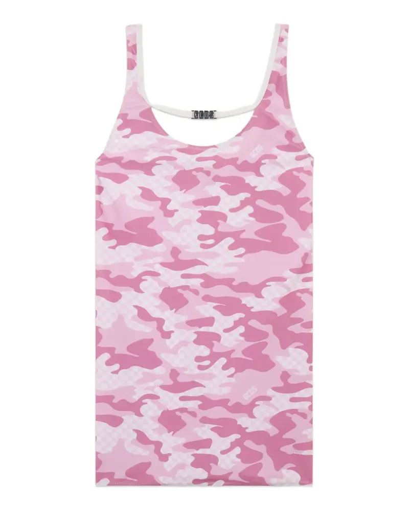 GCDS Minikleid mit Camouflage-Print - Rosa Rosa