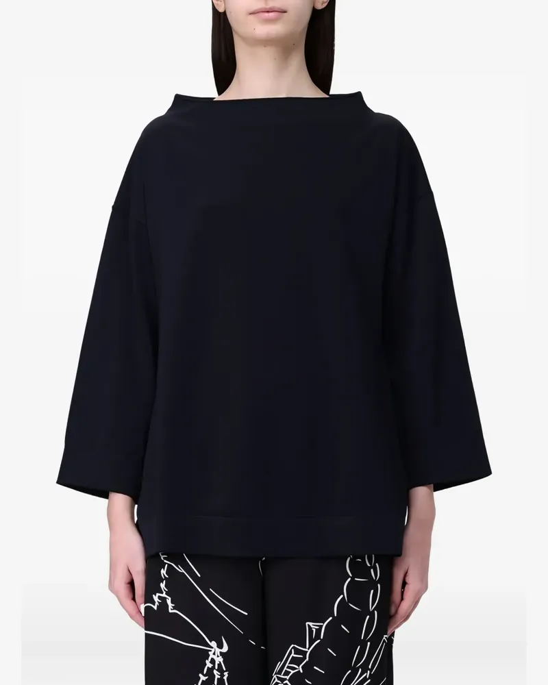 Liviana Conti boat-neck knitted top - Schwarz Schwarz