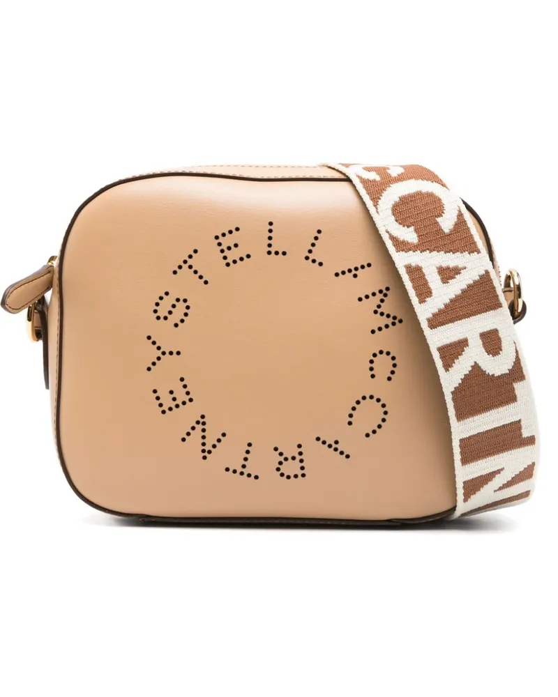 Stella McCartney Kleine Schultertasche mit Logo - Nude Nude