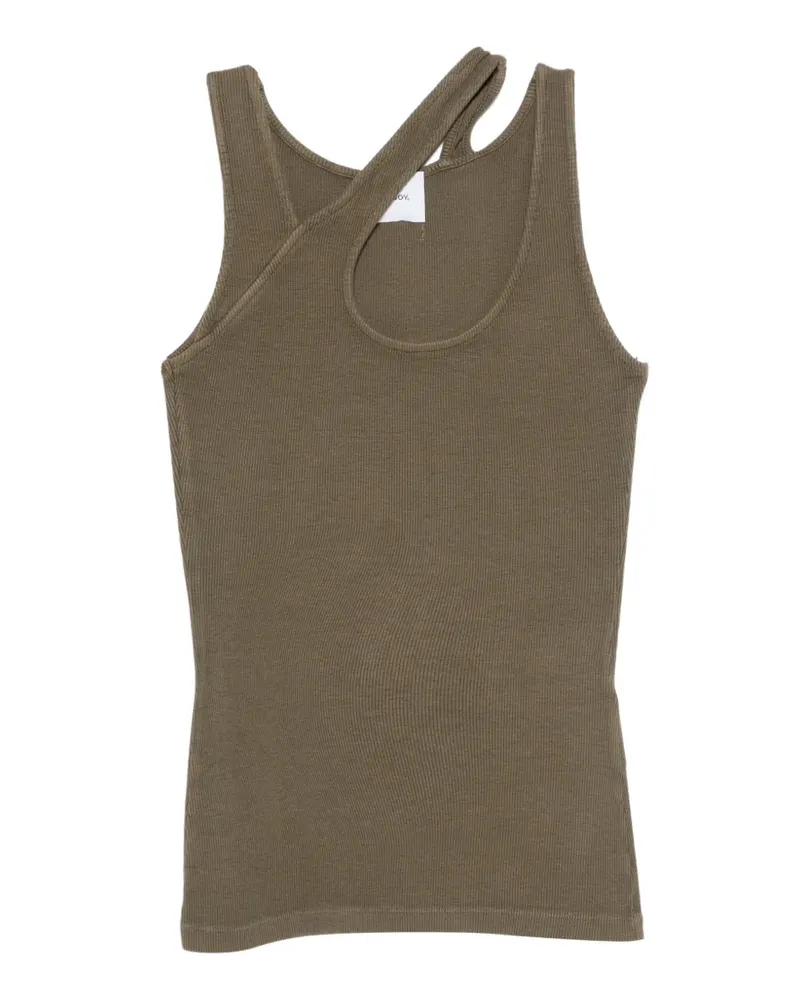 HALFBOY ribbed cut-out tank top - Grün Grün