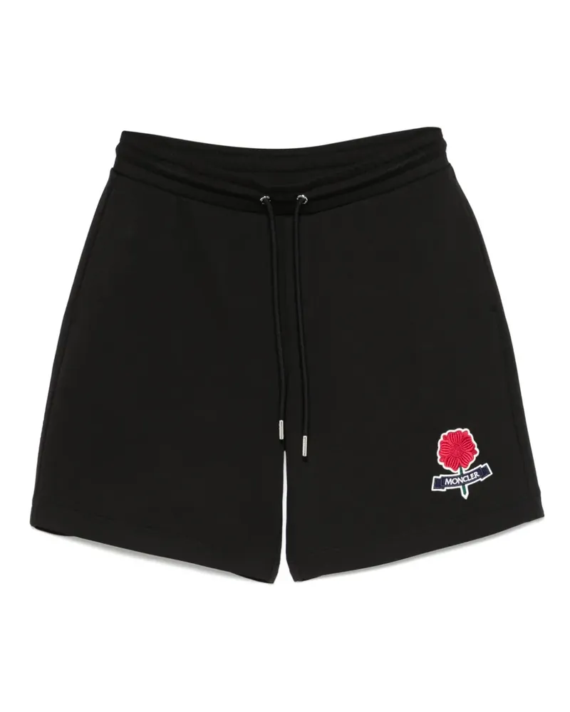 Moncler Joggingshorts mit Logo-Stickerei - Schwarz Schwarz