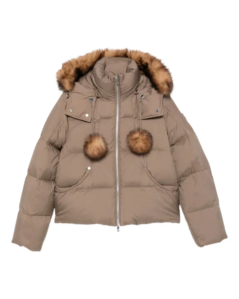 Moose Knuckles Steppjacke mit Pompon-Besatz - Nude Nude
