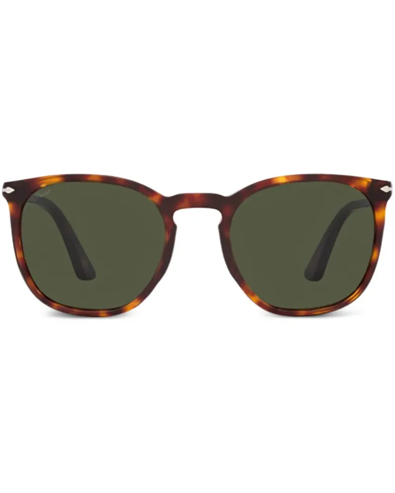 Persol Sonnenbrille mit rundem Gestell - Braun Braun