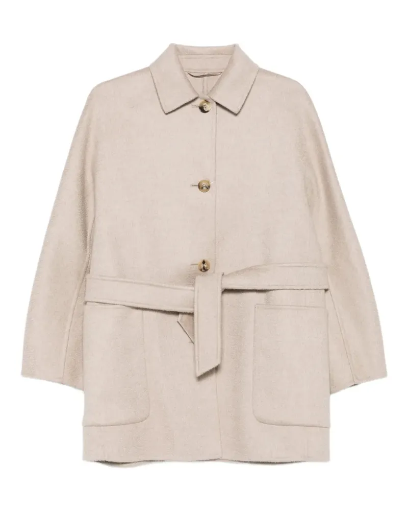 Max Mara Jacke mit Knöpfen und Gürtel - Nude Nude