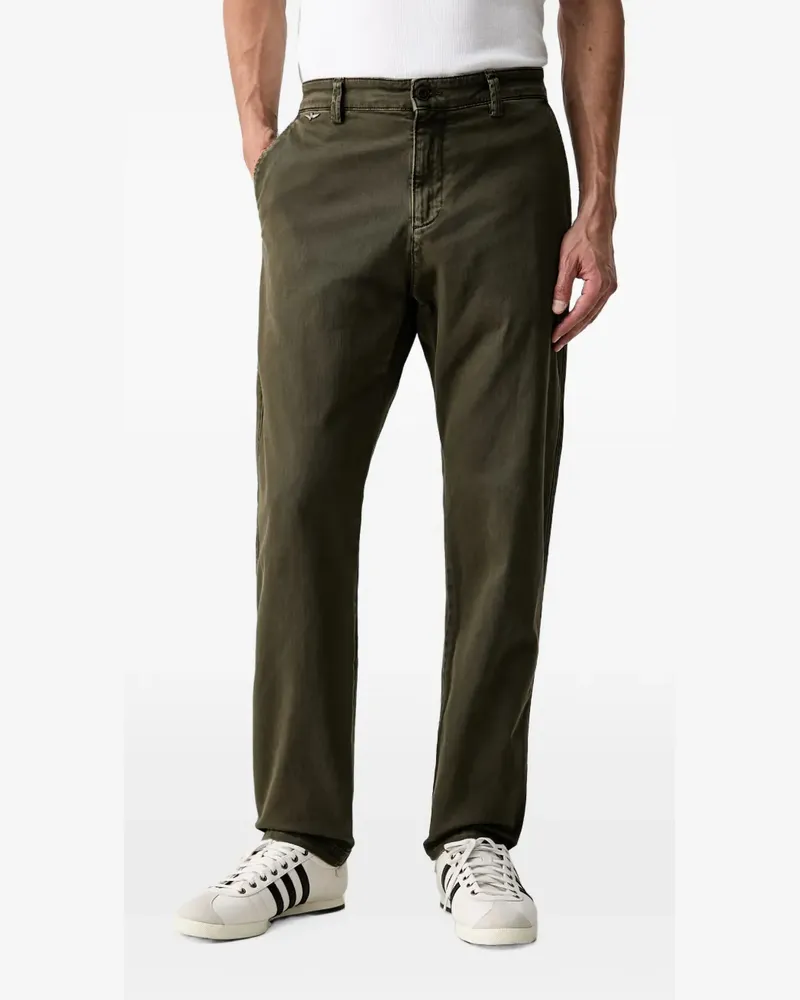 Aeronautica Militare Gerade Hose mit Logo-Patch - Grün Grün