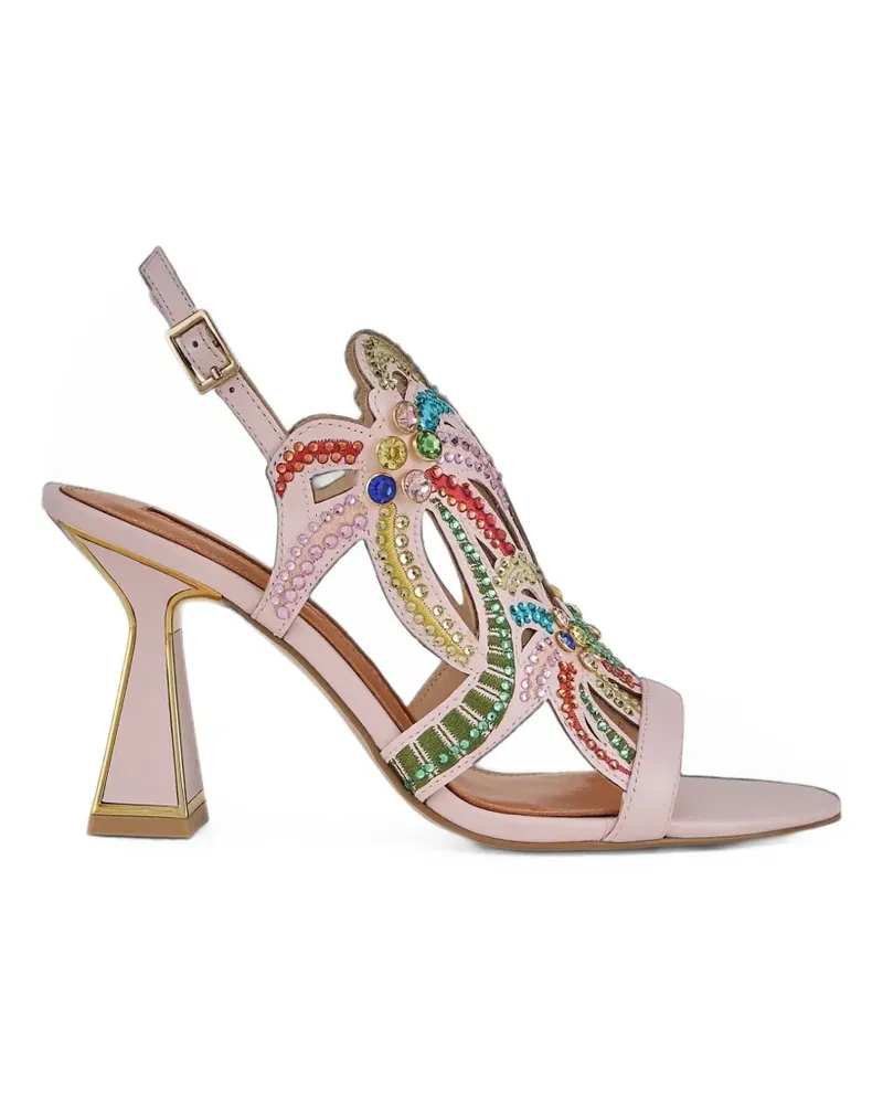 Kat Maconie Kiawa crystal-embellished cut-out sandals - Rosa Rosa