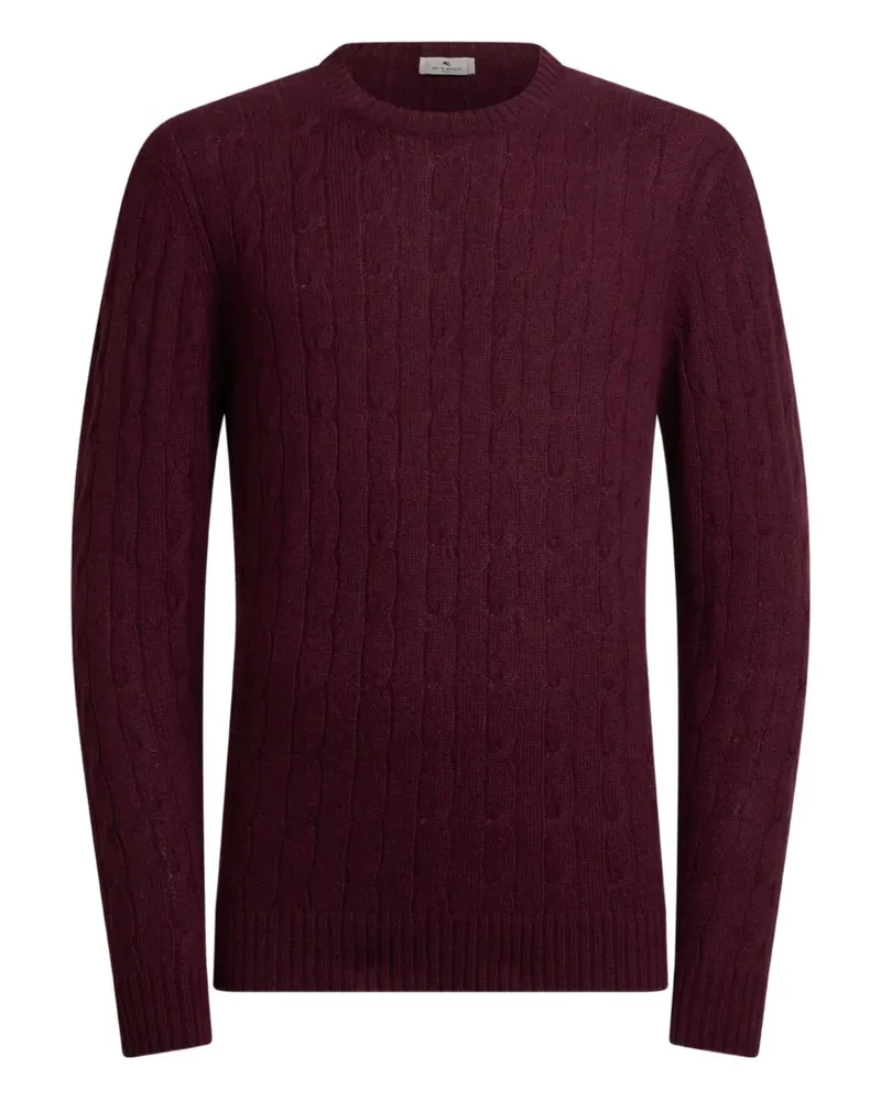 Etro Kaschmirpullover mit Zopfmuster - Rot Rot