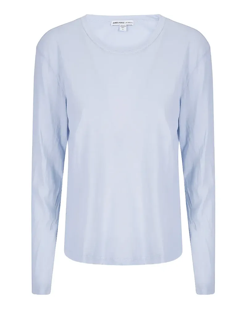 James Perse Langärmeliges Oversized-T-Shirt - Blau Blau