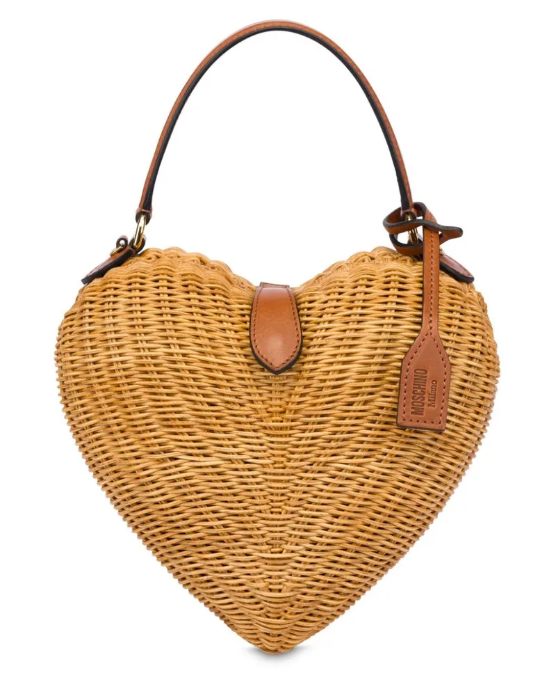 Moschino Heartbeat Canvas-Shopper - Nude Nude