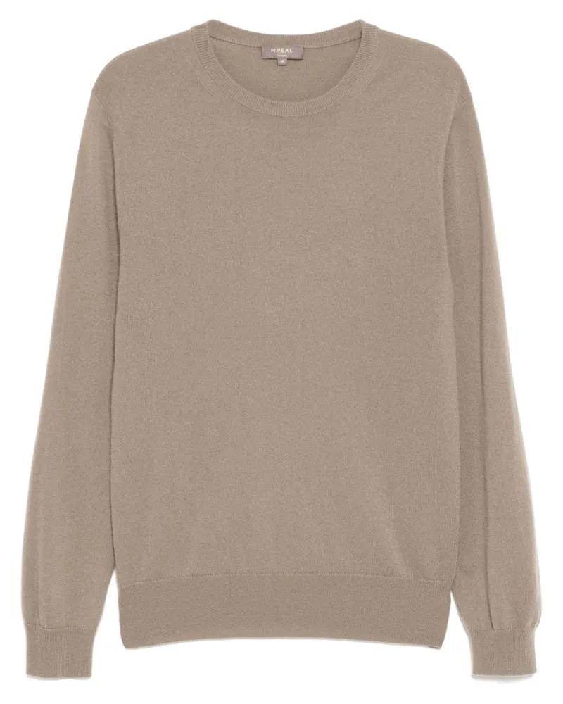 N.Peal Oxford Pullover mit rundem Ausschnitt - Braun Braun