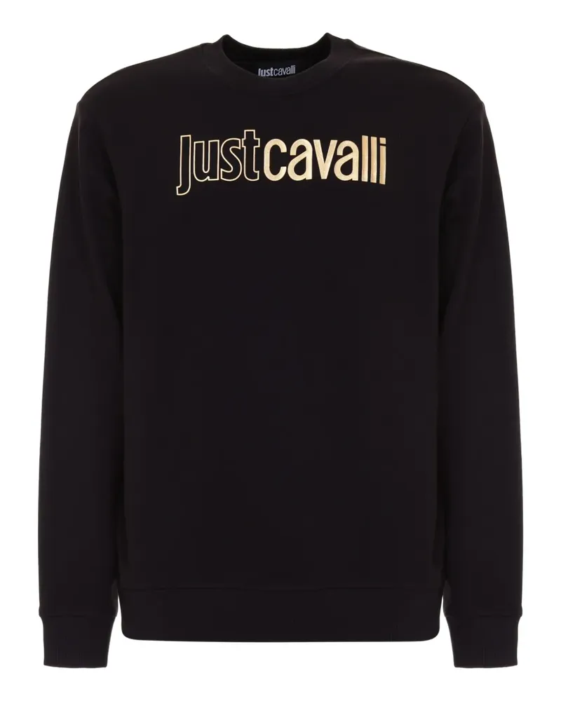 Just Cavalli Sweatshirt mit Logo-Print - Schwarz Schwarz