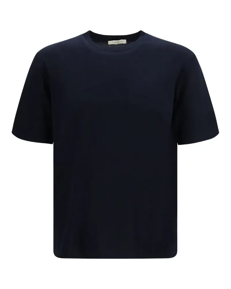 Piacenza Cashmere ribbed crew-neck T-shirt - Blau Blau