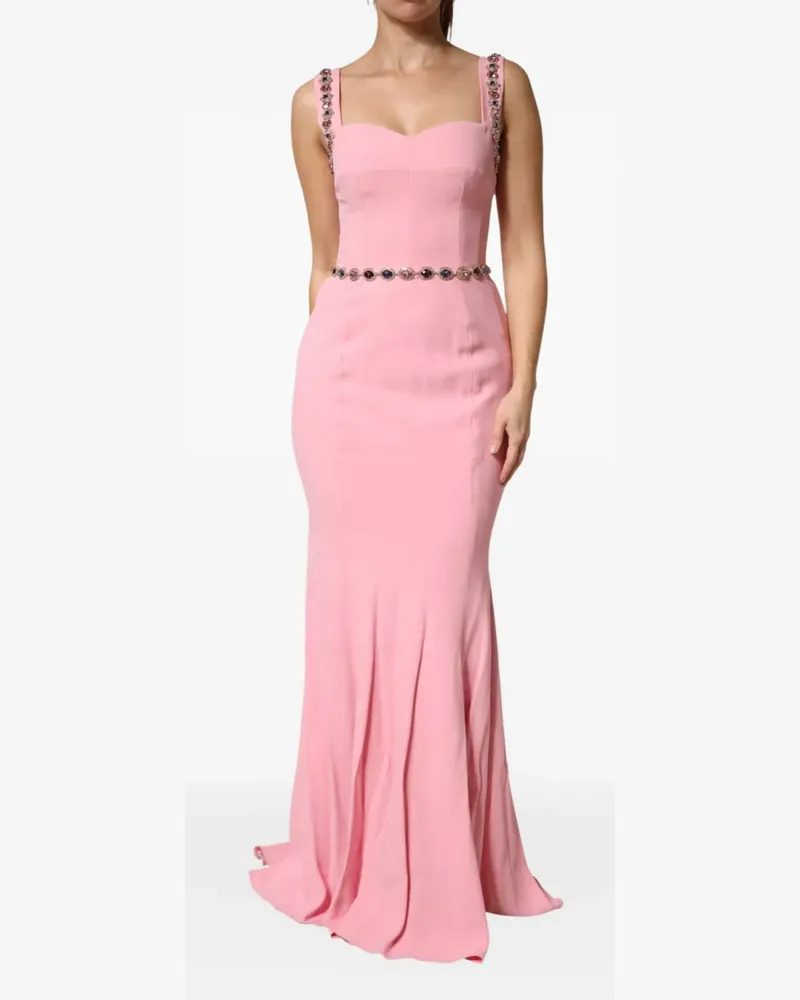 Dolce & Gabbana Verziertes Maxikleid - Rosa Rosa