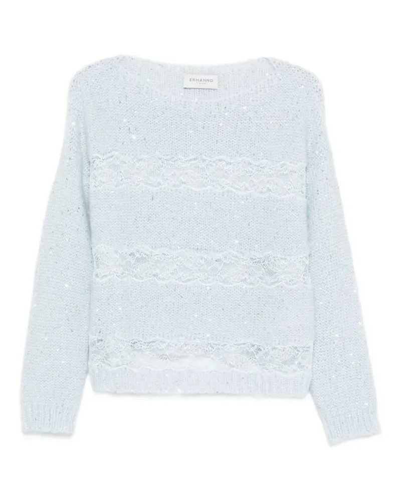 Ermanno Scervino Pullover mit Pailletten - Blau Blau