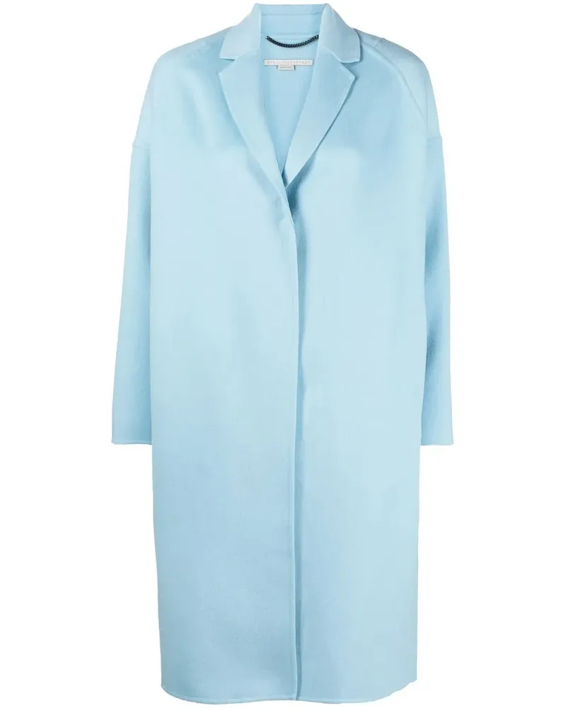 Stella McCartney Einreihiger Oversized-Wollmantel - Blau Blau
