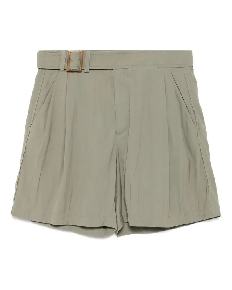 RECTO Shorts mit Knitteroptik - Grün Grün