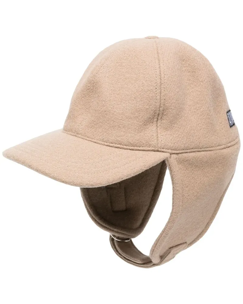 AMI Paris Baseballkappe mit Logo-Patch - Nude Nude