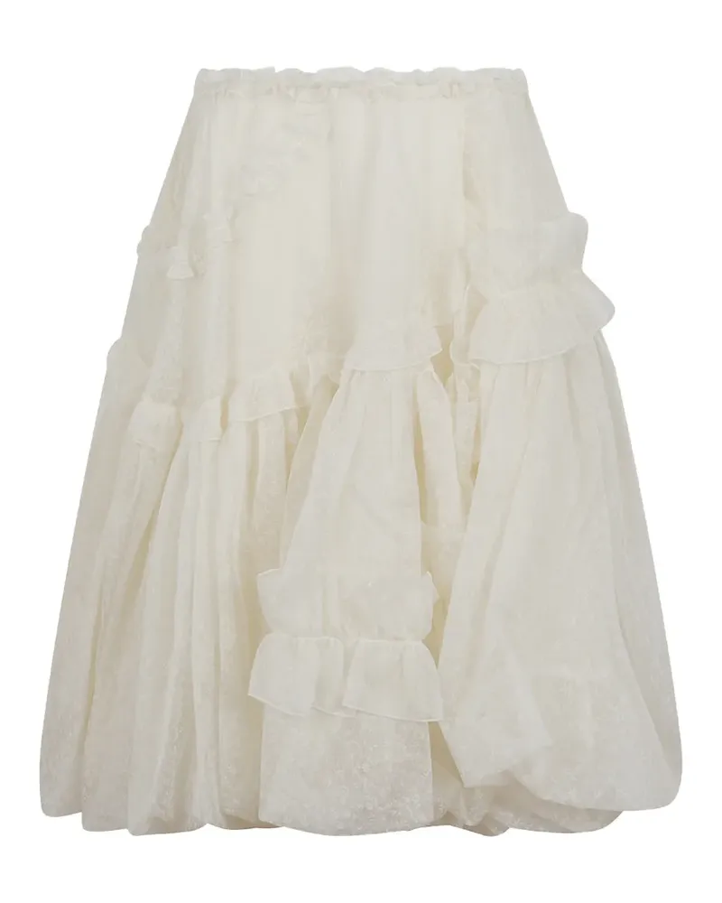 Ermanno Scervino ruffled tiered skirt - Nude Nude