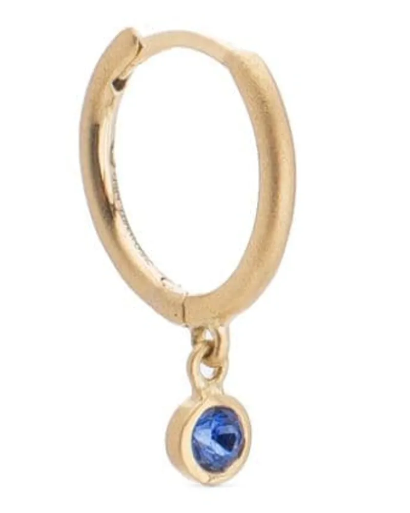 WHITE BIRD 18kt Gelbgoldcreolen mit Saphiren Gold