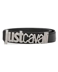 Just Cavalli Ledergürtel mit Logo-Schnalle Schwarz