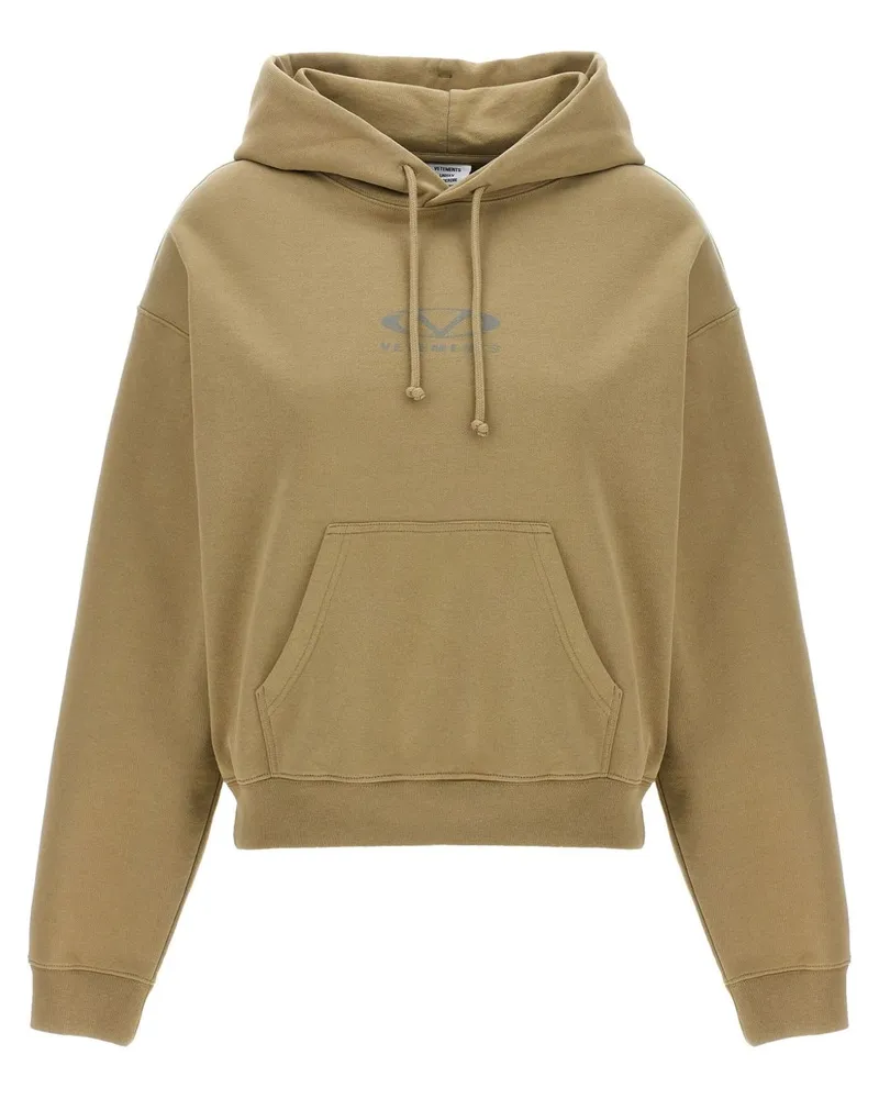 VETEMENTS Hoodie mit ovalem Logo - Braun Braun
