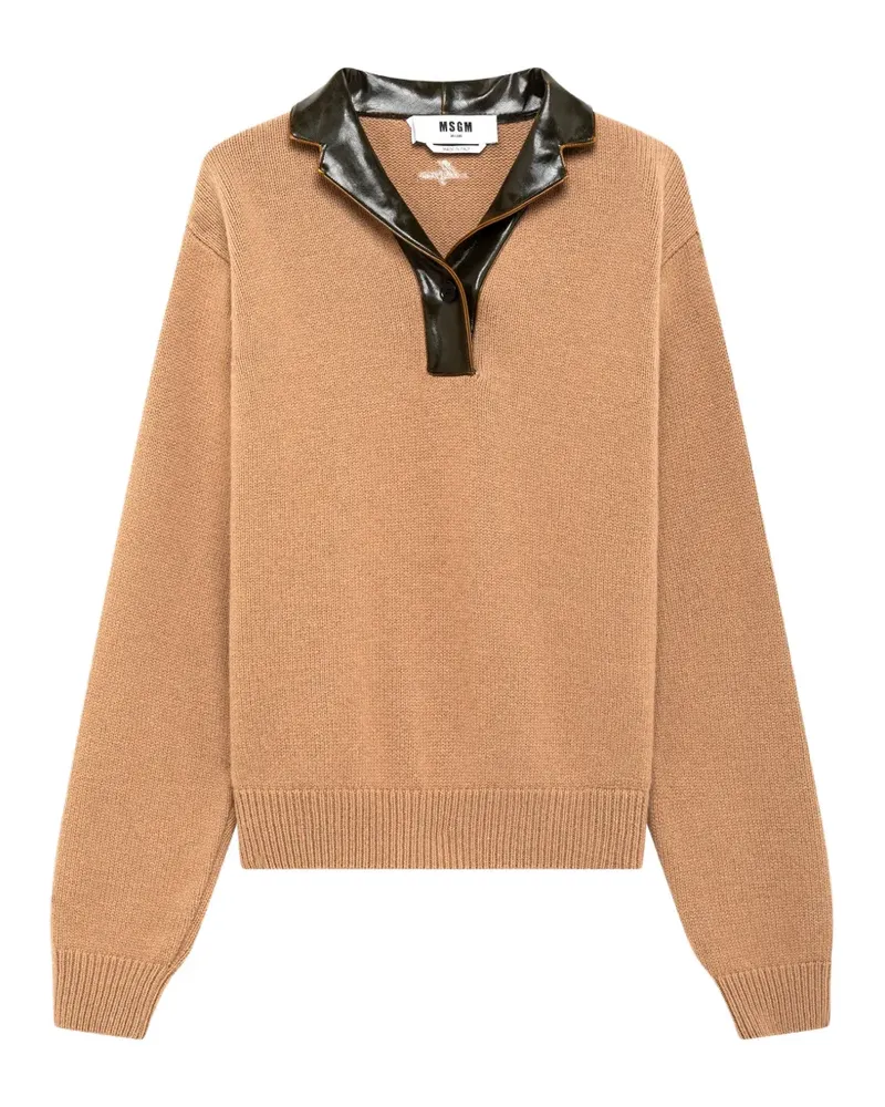 MSGM Langärmeliger Pullover - Braun Braun