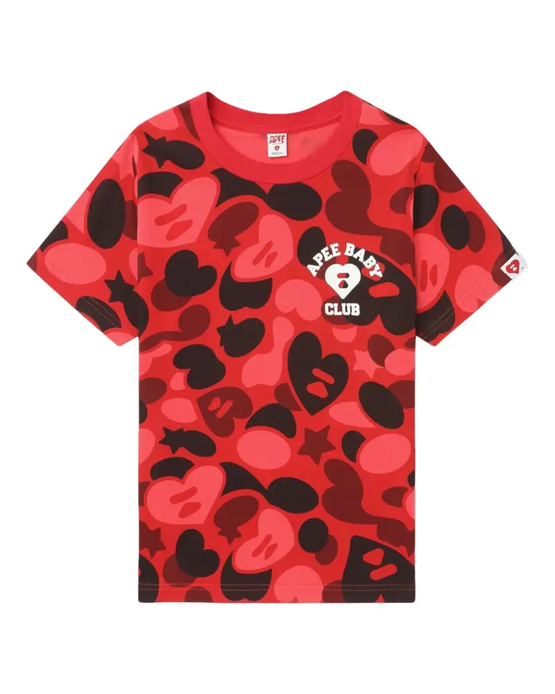 BAPE T-Shirt mit Logo - Rot Rot