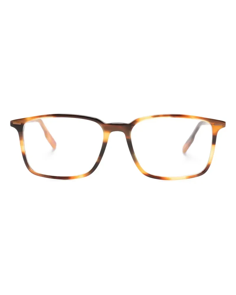 Ermenegildo Zegna Eckige Brille in Schildpattoptik - Braun Braun