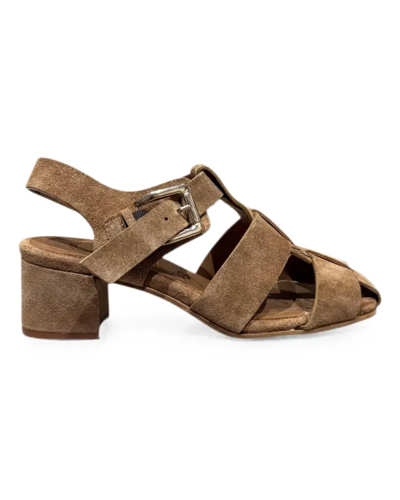 CALCE Sandalen mit Schnallenverschluss - Braun Braun