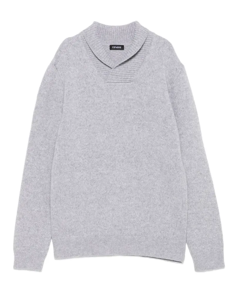 CENERE GB shawl-collar jumper - Grau Grau