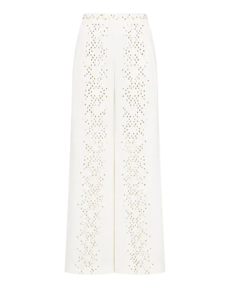 Temperley London Oberon High-Waist-Hose mit Nieten - Weiß Weiß