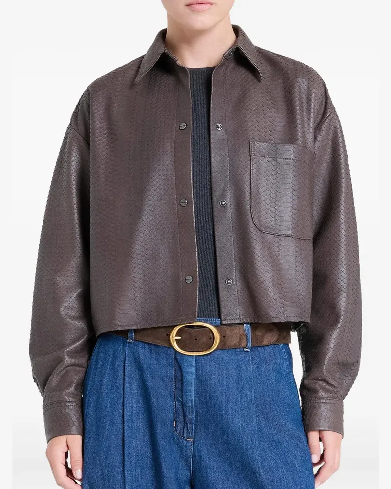 TWP Jacke mit Schuppeneffekt - Braun Braun