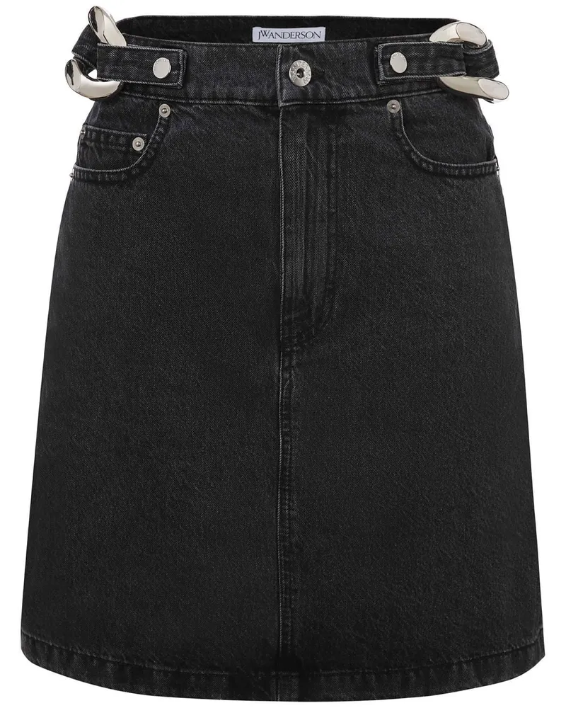 J.W.Anderson Mittellanger Jeansrock - Schwarz Schwarz
