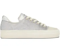 Sneakers mit Pailletten - Silber