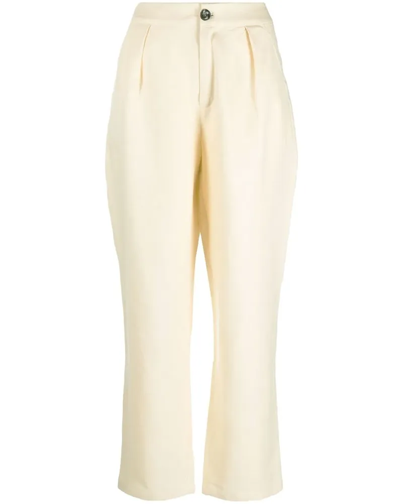 SIEDRES Leinenhose mit weitem Bein - Nude Nude