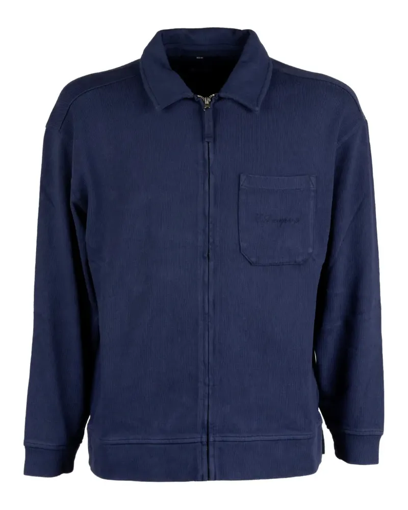 C.P. Company ziped chest-pocket cotton shirt - Blau Blau