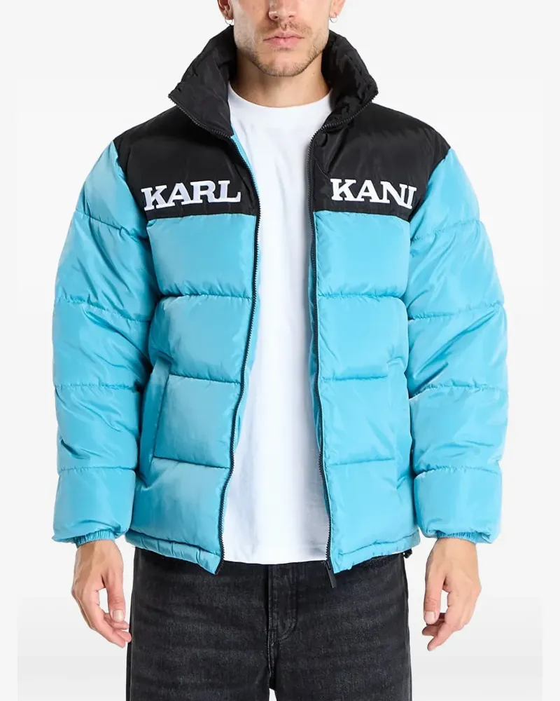 Karl Kani Gefütterte Jacke mit Logo-Print - Blau Blau