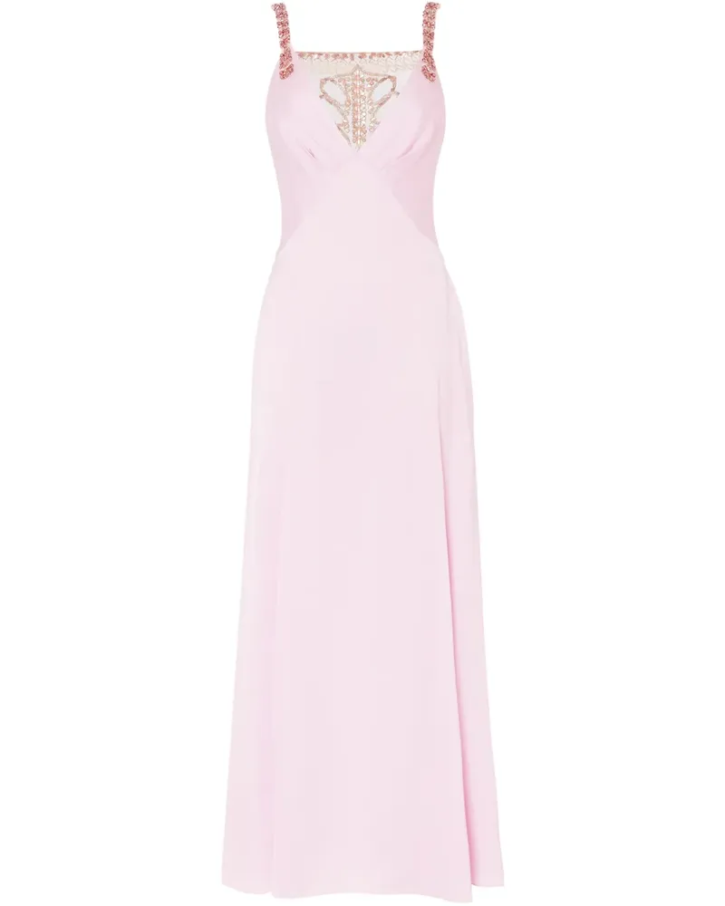 Temperley London Maxikleid mit V-Ausschnitt - Rosa Rosa