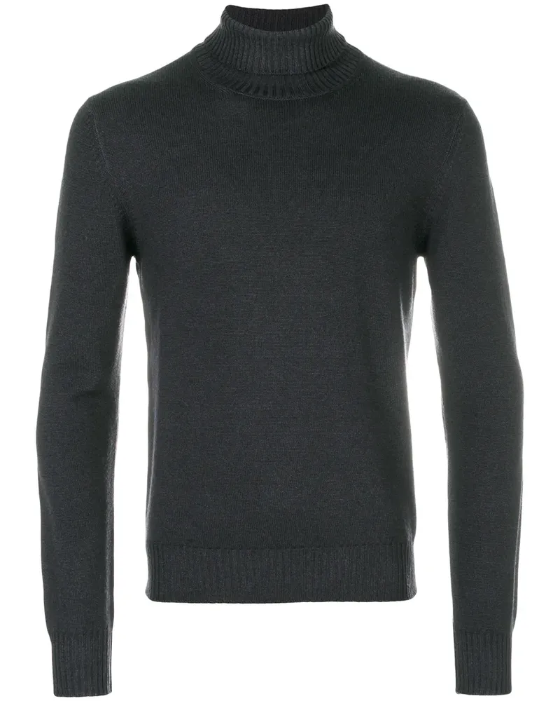 D4.0 Klassischer Rollkragenpullover - Grau Grau