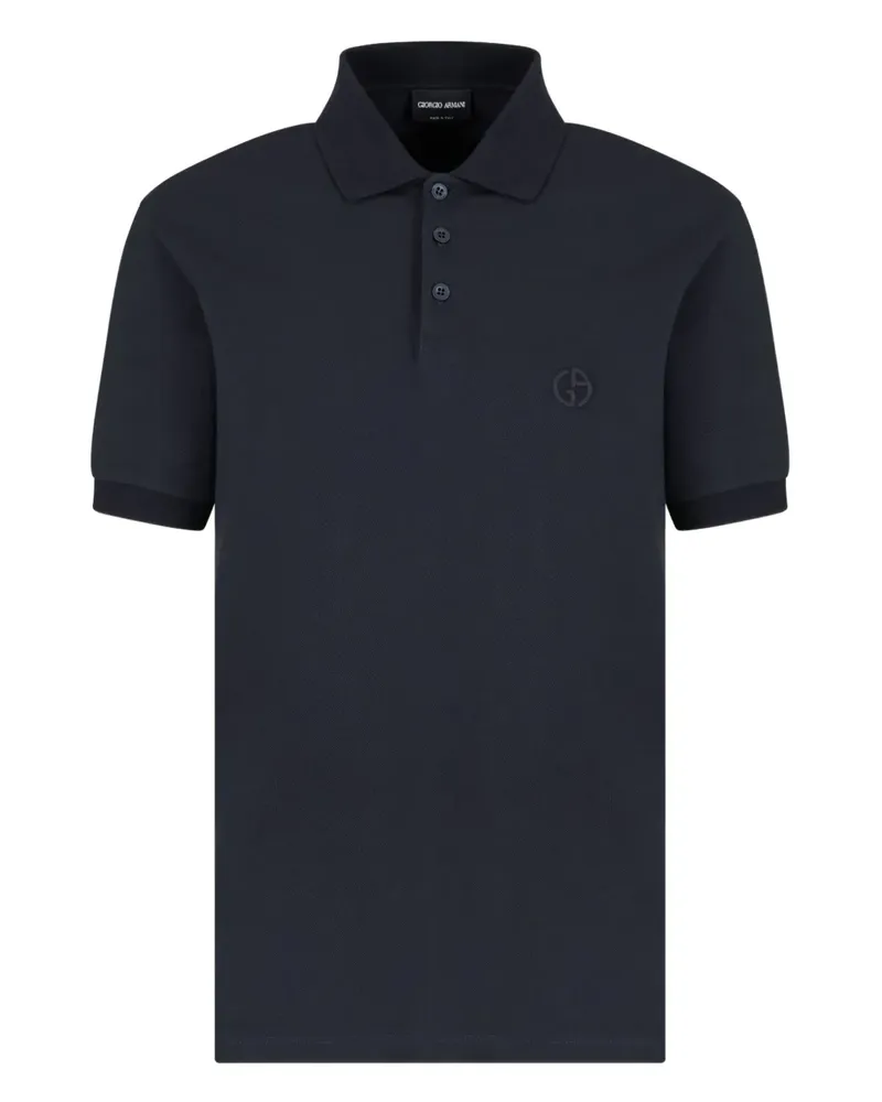 Giorgio Armani Poloshirt mit kurzen Ärmeln - Blau Blau