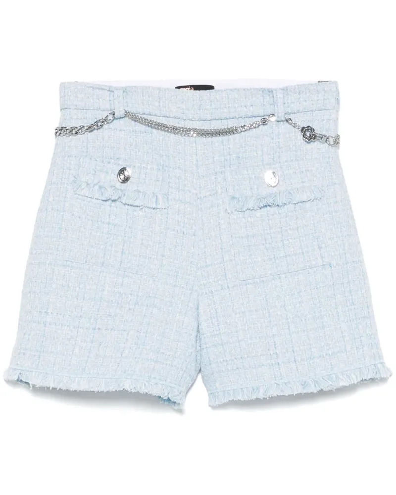 Maje Shorts aus Tweed - Blau Blau