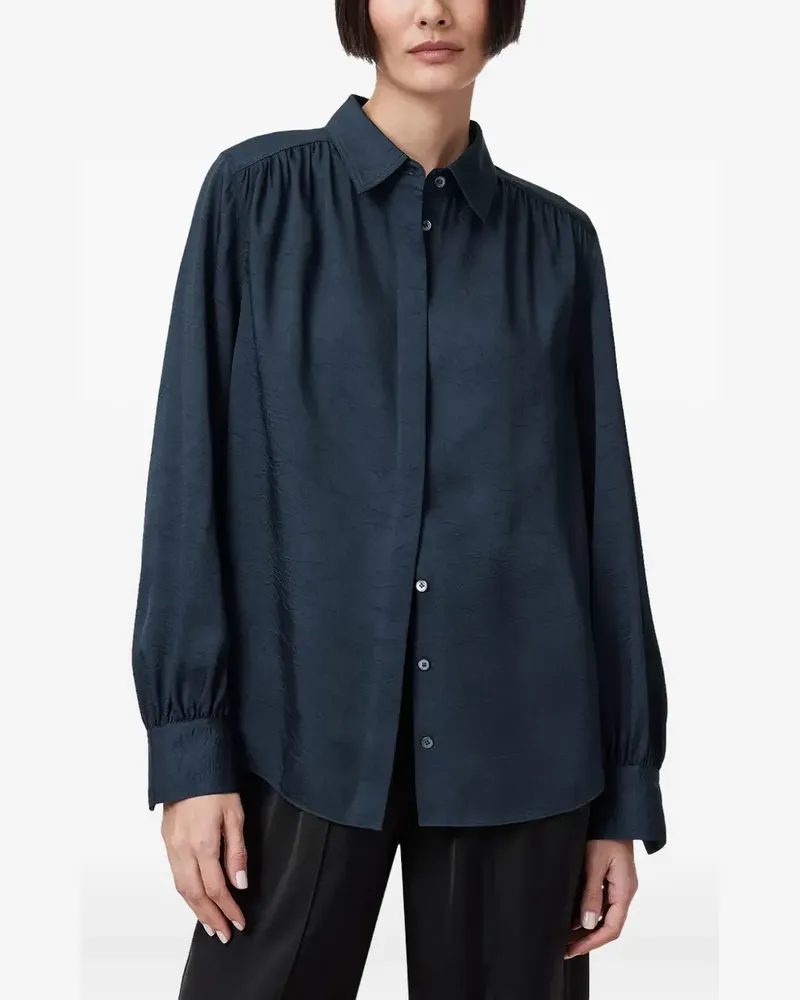 AllSaints Aggie Hemd mit Raffungen - Blau Blau