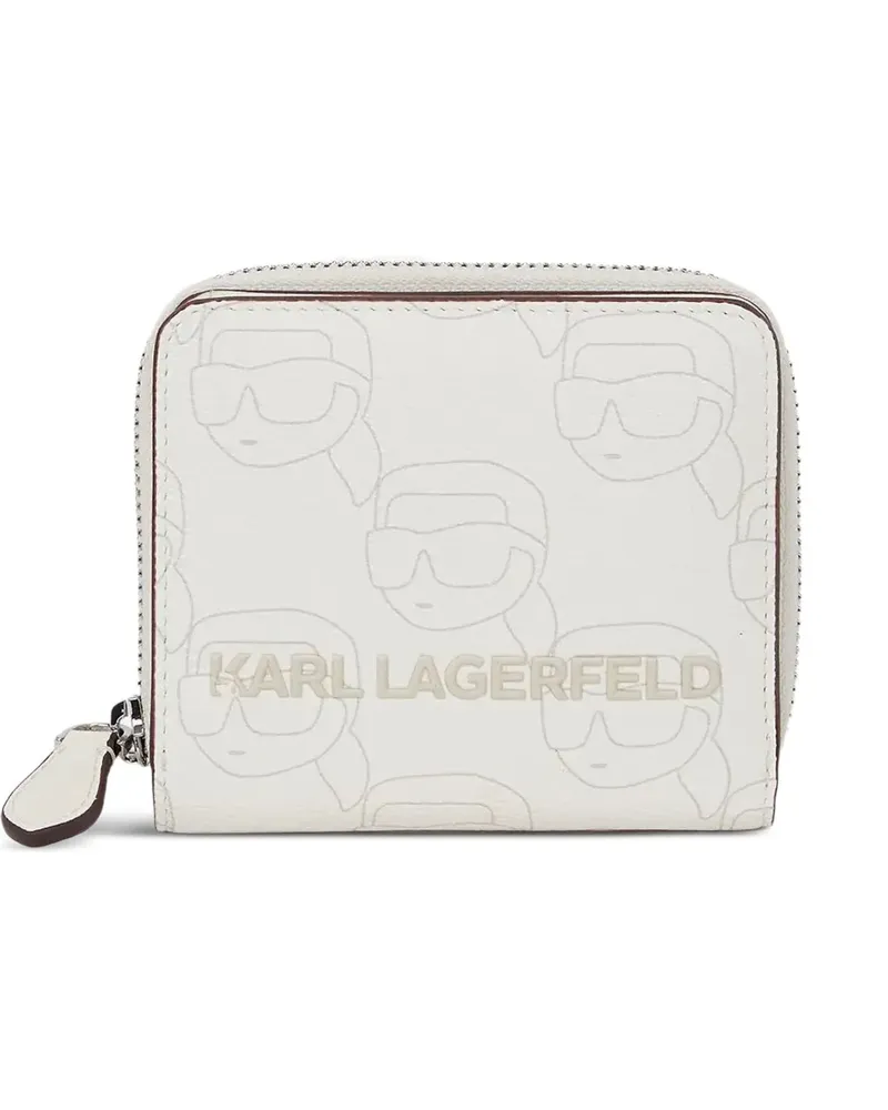 Karl Lagerfeld Portemonnaie mit Logo-Print - Weiß Weiß