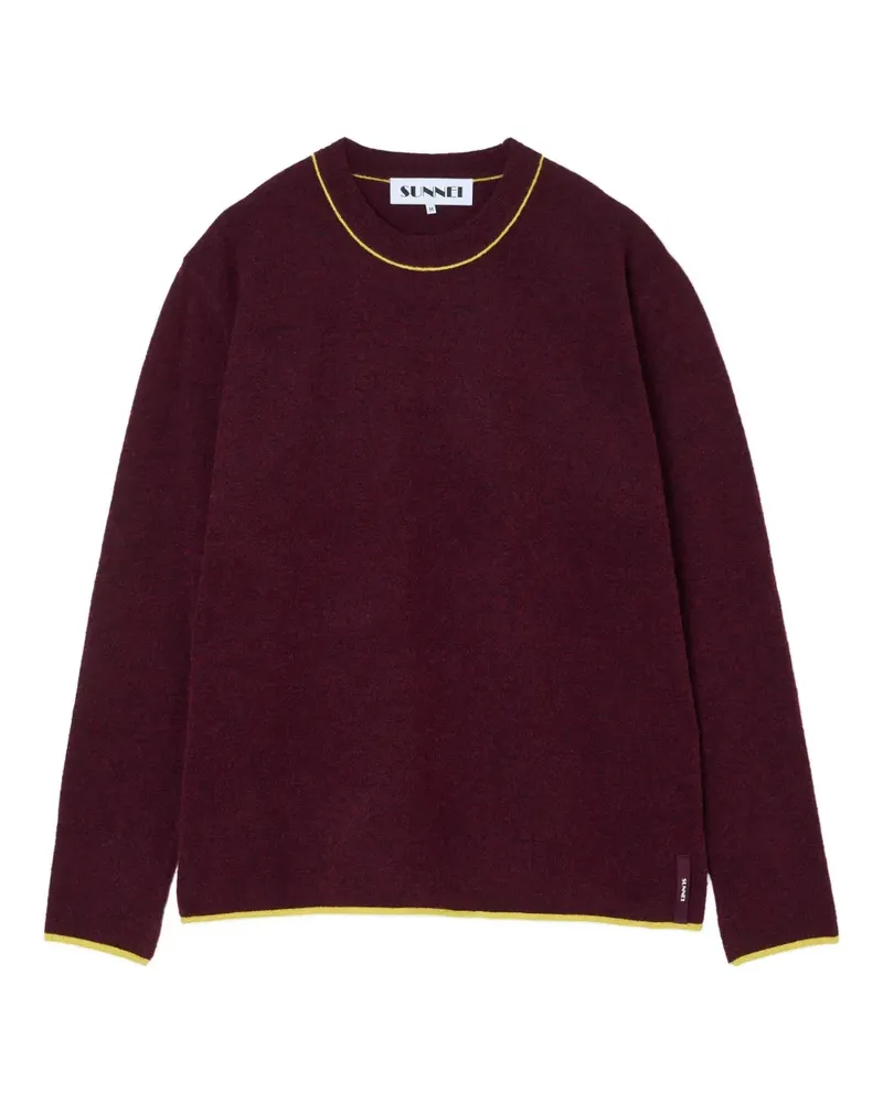SUNNEI Langärmeliger Pullover mit rundem Ausschnitt - Rot Rot