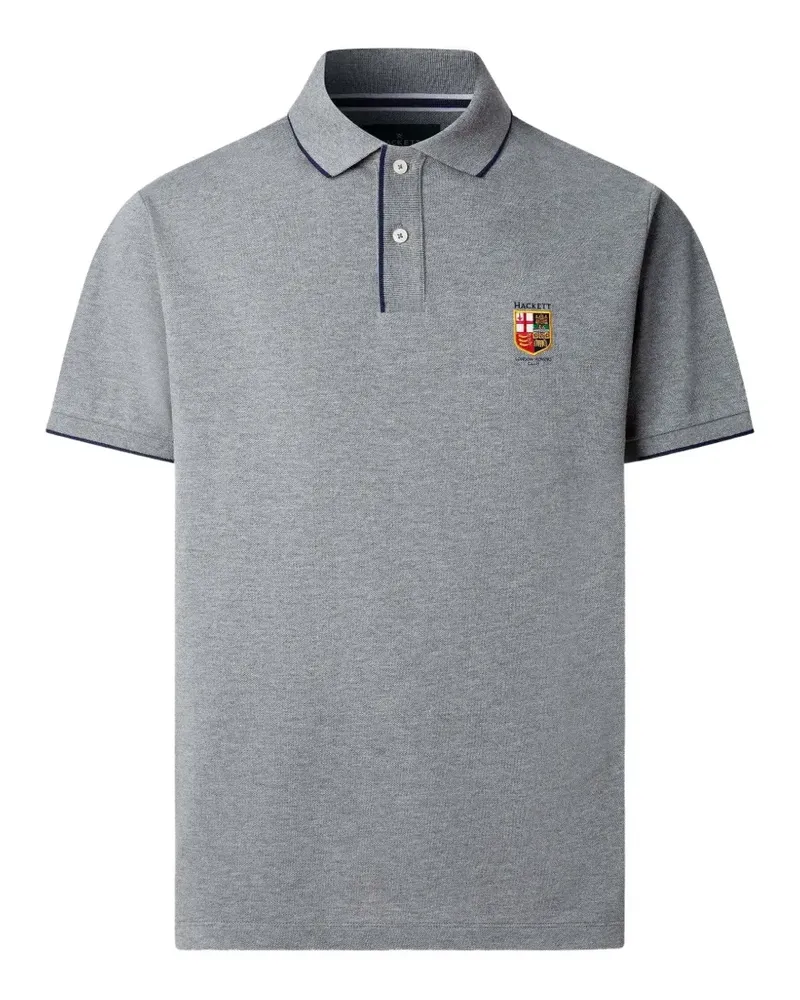 Hackett Heritage Poloshirt mit Logo-Stickerei - Grau Grau