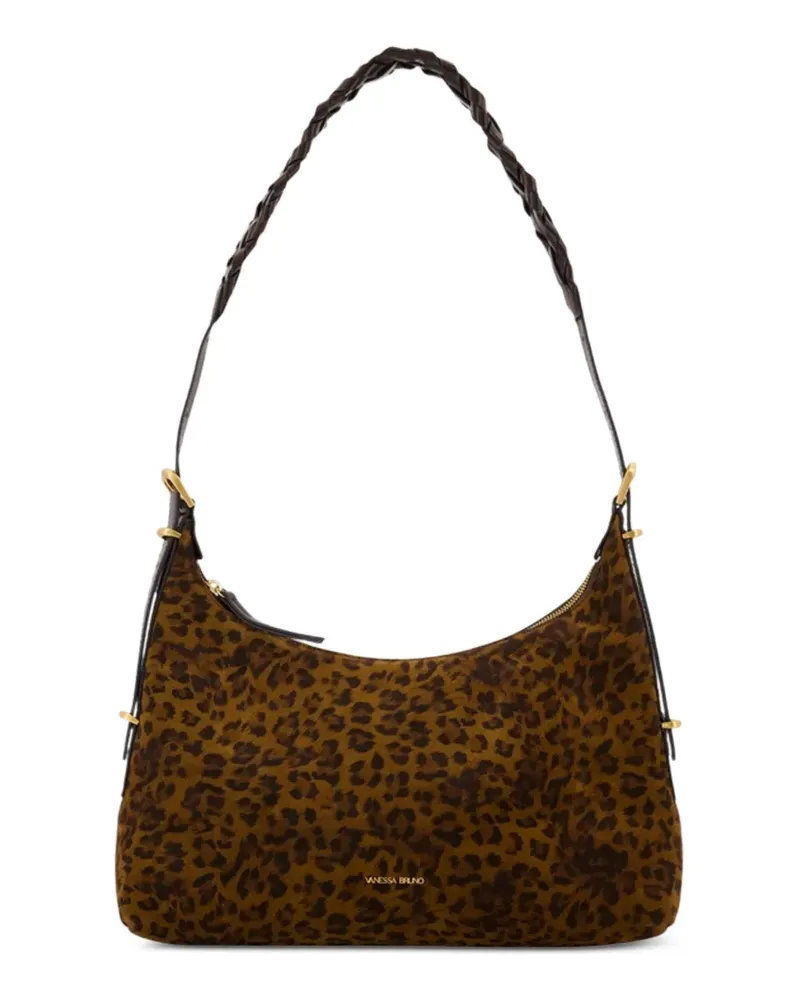 Vanessa Bruno Jess Schultertasche mit Leopardenprint - Braun Braun