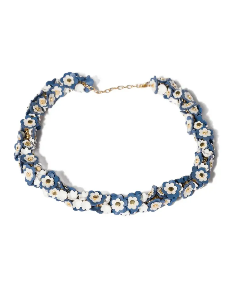 Miu Miu Halskette aus Metall und Leder - Gold Gold