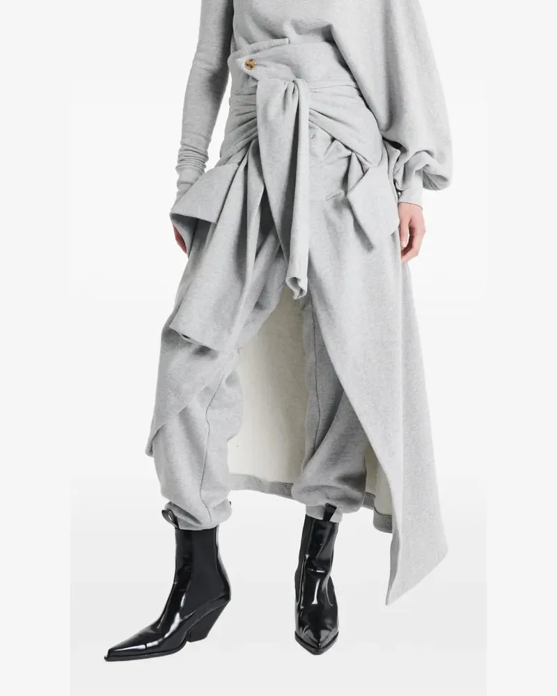 A.W.A.K.E. Jogginghose im Layering-Look - Grau Grau